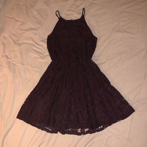 Deep purple semi-formal mini dress